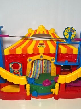 Vintage 2005 Fisher Price Mattel Little People Big Top Circus Playset NO SOUND